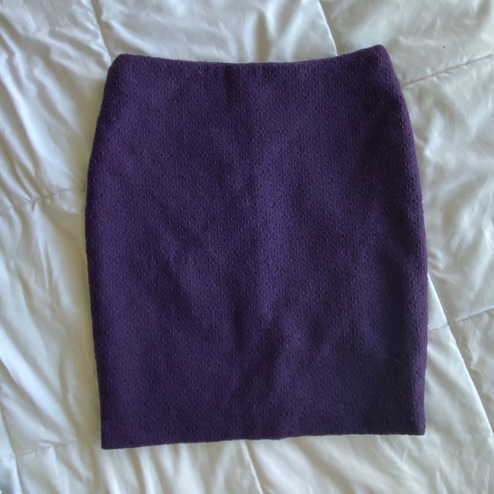 NWOT Cynthia Rowley Purple Textured Pencil Skirt
